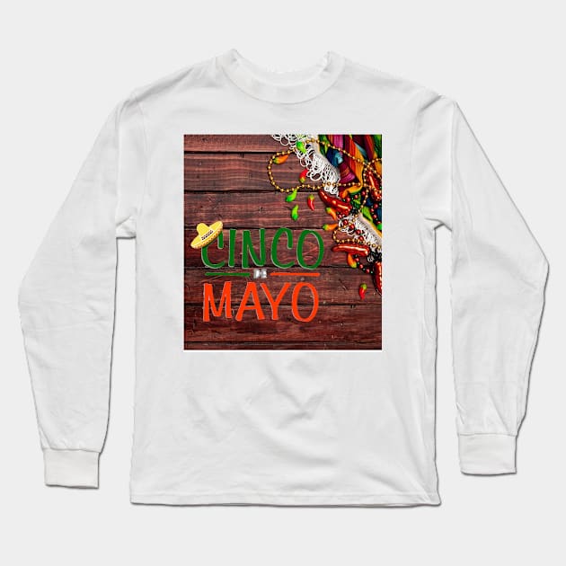 Cinco De Mayo Holiday Decorations Long Sleeve T-Shirt by nfwu.WORLD